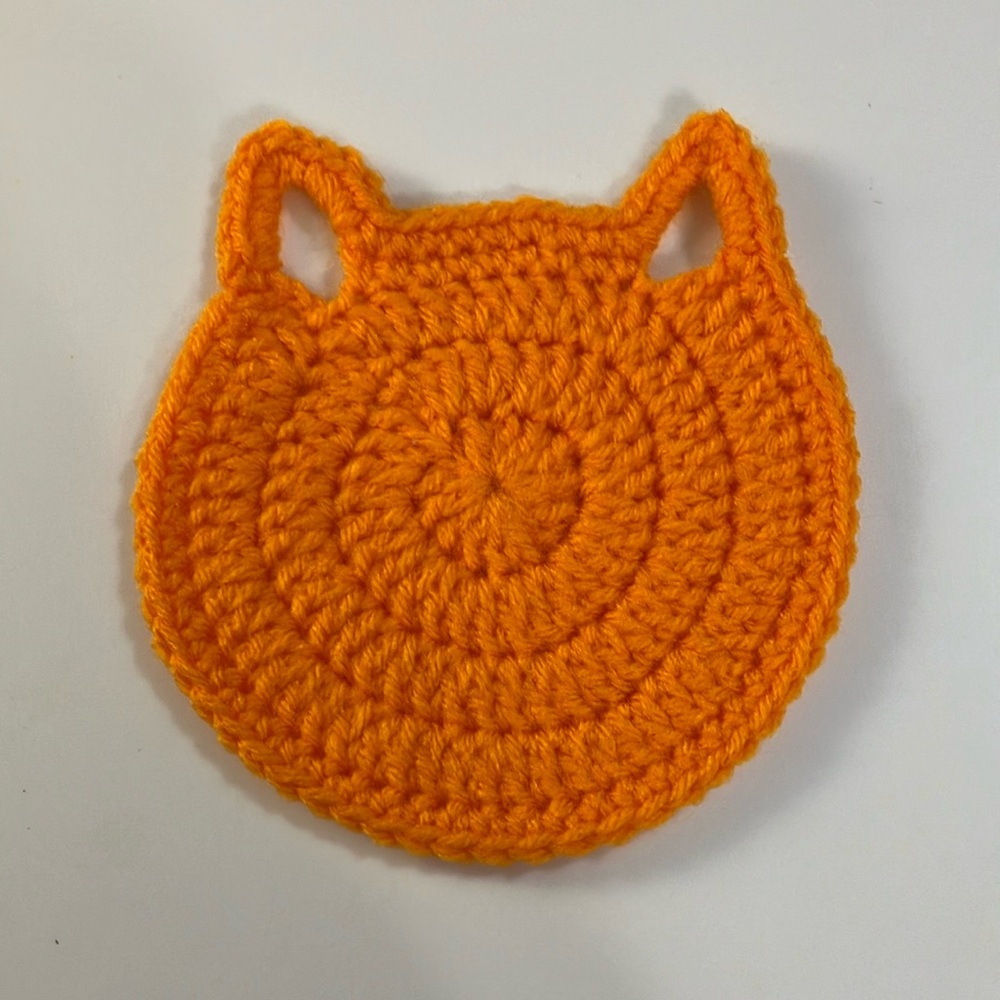 NWOT Colorful Crochet Cat Coasters Set - Picture 4 of 6